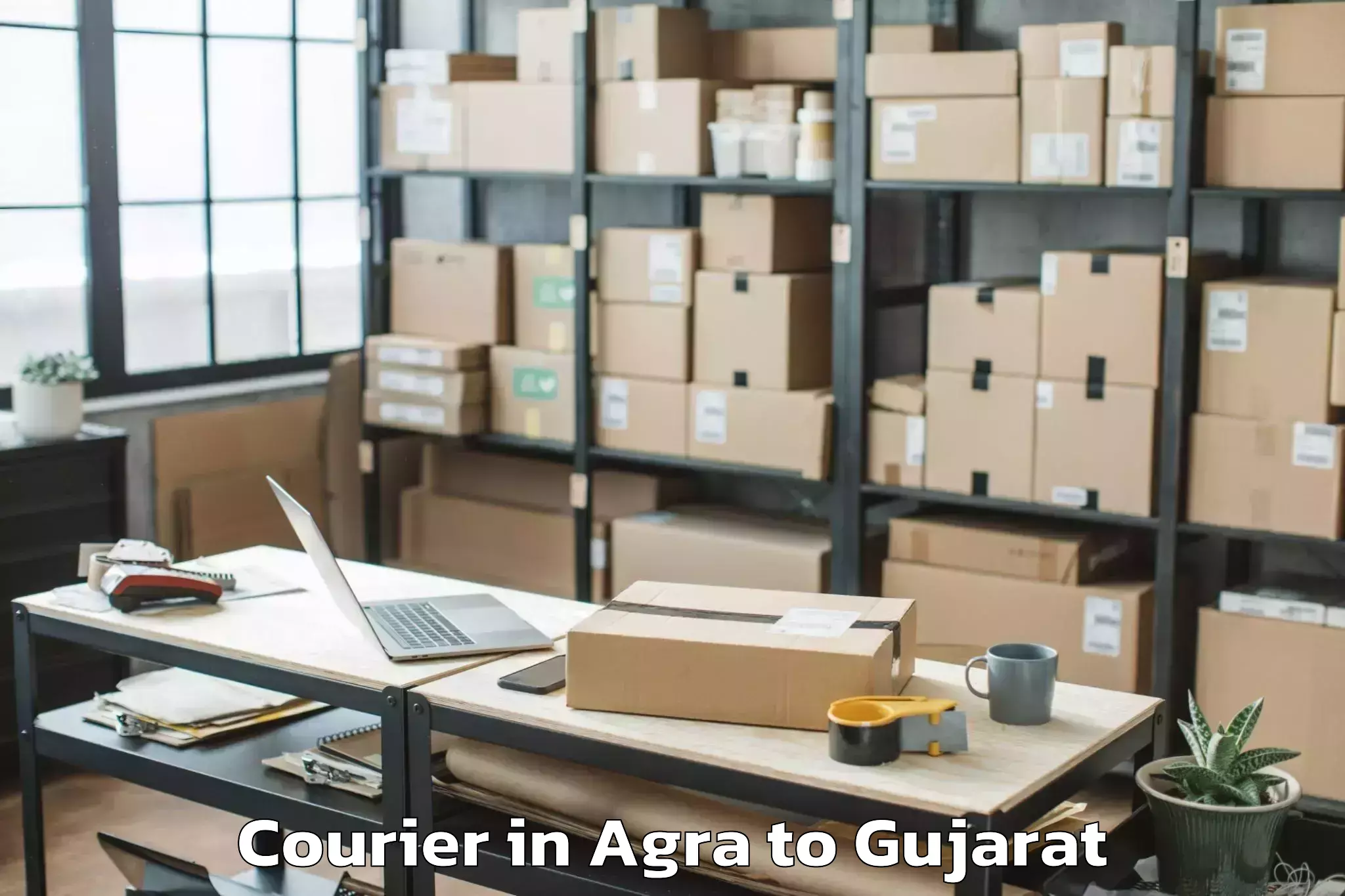 Trusted Agra to Savarkundla Courier